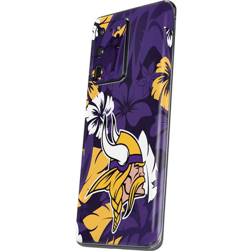 NFL Minnesota Vikings Tropical Print Galaxy S20 Ultra 5G Skin